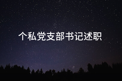 个私党支部书记述职
