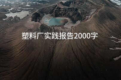 塑料廠實踐報告2000字