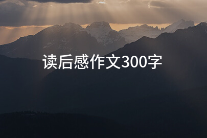 读后感作文300字