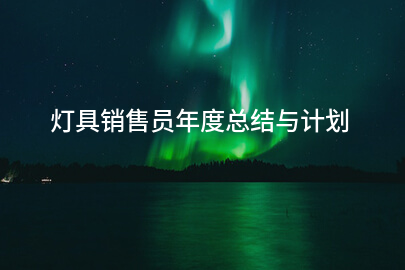 灯具销售员年度总结与计划