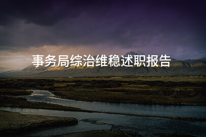 事务局综治维稳述职报告