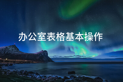 办公室表格基本操作