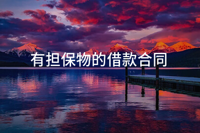 有担保物的借款合同