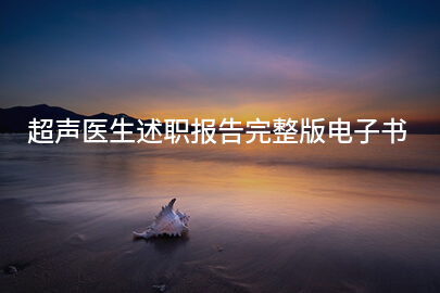 超声医生述职报告完整版电子书