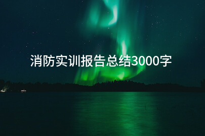 消防实训报告总结3000字