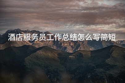 酒店服务员工作总结怎么写简短