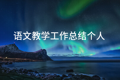 语文教学工作总结个人