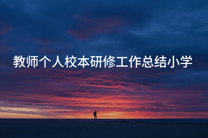 教师个人校本研修工作总结小学