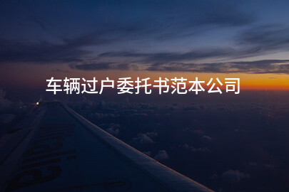 车辆过户委托书范本公司