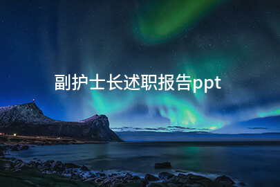 副护士长述职报告ppt