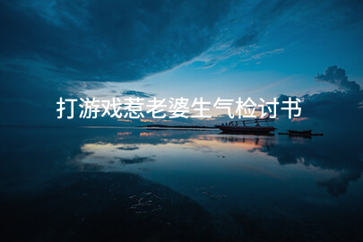 打游戏惹老婆生气检讨书