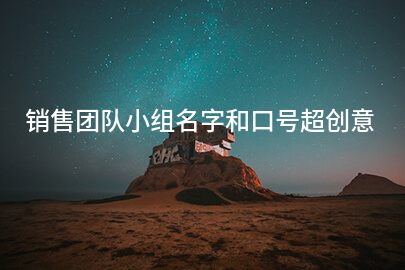 销售团队小组名字和口号超创意