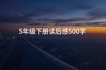5年级下册读后感500字