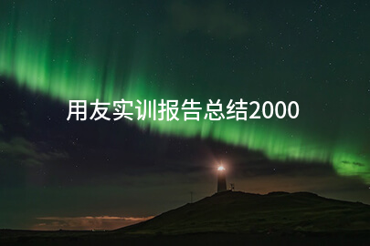 用友实训报告总结2000