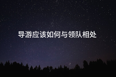 导游应该如何与领队相处