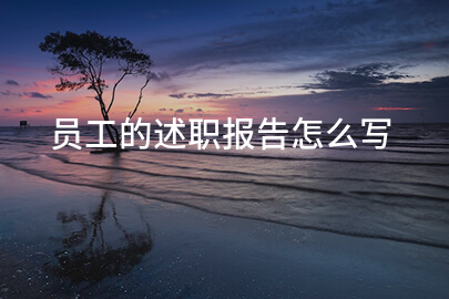 员工的述职报告怎么写