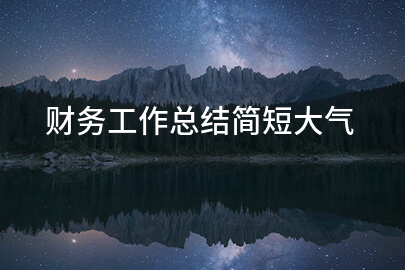 财务工作总结简短大气