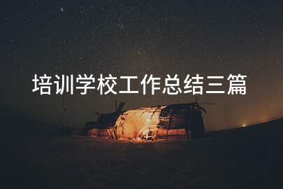 培训学校工作总结三篇