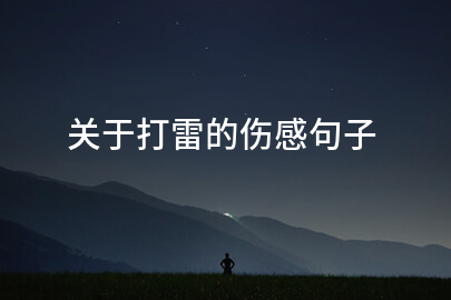 关于打雷的伤感句子