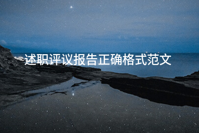述职评议报告正确格式范文