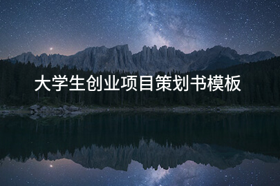 大学生创业项目策划书模板