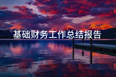 基础财务工作总结报告