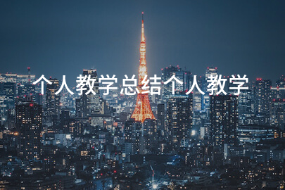 个人教学总结个人教学
