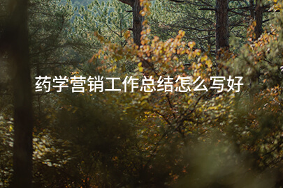 药学营销工作总结怎么写好
