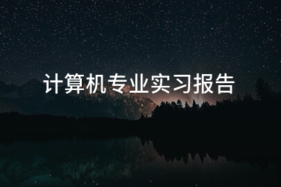 计算机专业实习报告