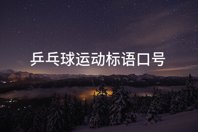 乒乓球运动标语口号