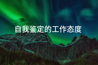 自我鉴定的工作态度