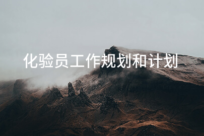 化验员工作规划和计划