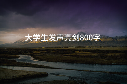 大学生发声亮剑800字