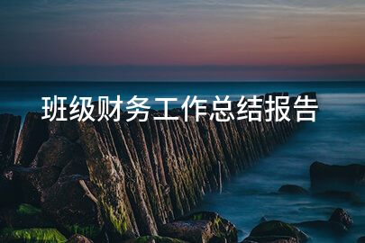 班级财务工作总结报告
