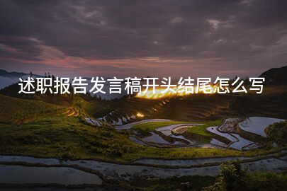 述职报告发言稿开头结尾怎么写