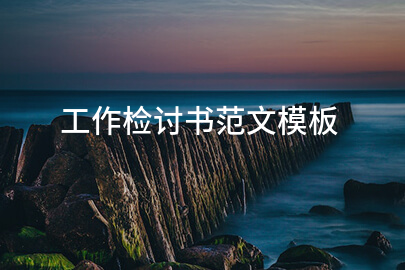 工作检讨书范文模板