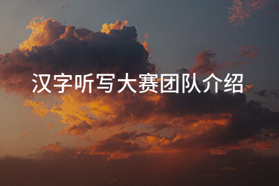 汉字听写大赛团队介绍