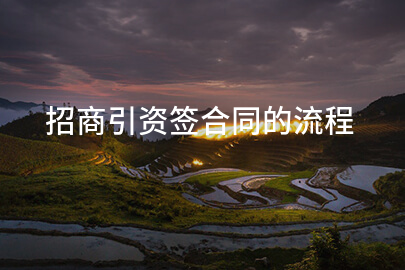 招商引资签合同的流程