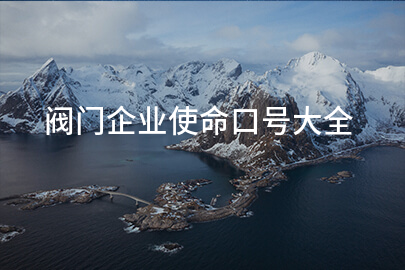 阀门企业使命口号大全