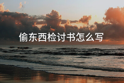 偷东西检讨书怎么写