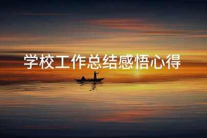 学校工作总结感悟心得