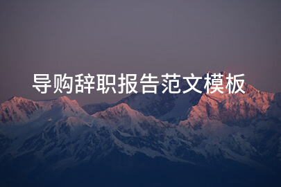 导购辞职报告范文模板