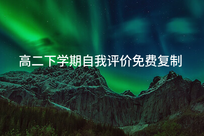 高二下学期自我评价免费复制