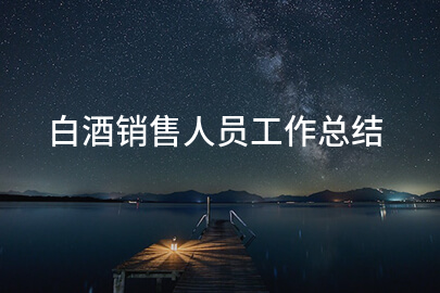 白酒销售人员工作总结