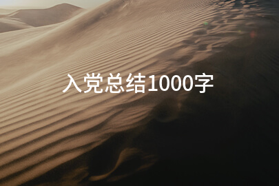 入党总结1000字