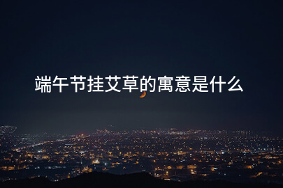 端午节挂艾草的寓意是什么