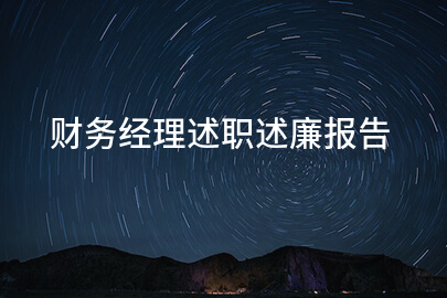 财务经理述职述廉报告