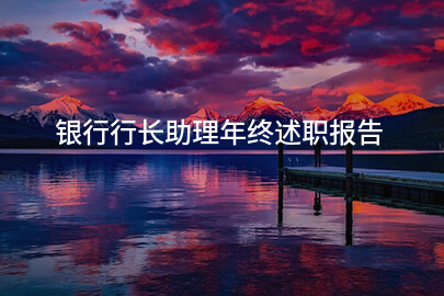 银行行长助理年终述职报告