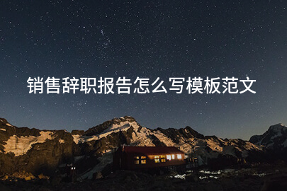 销售辞职报告怎么写模板范文