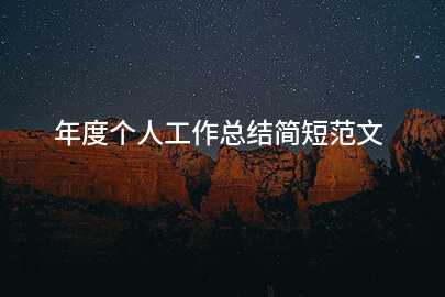年度个人工作总结简短范文